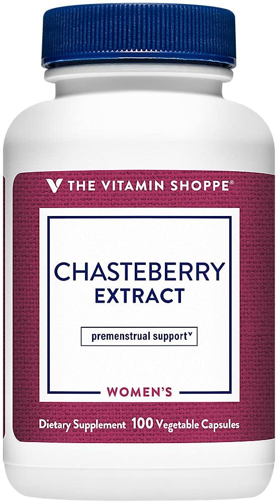 Chasteberry Extract Capsules for Women's Premenstrual Support - Vitex Agnus Supplement with 100 Veggie Caps