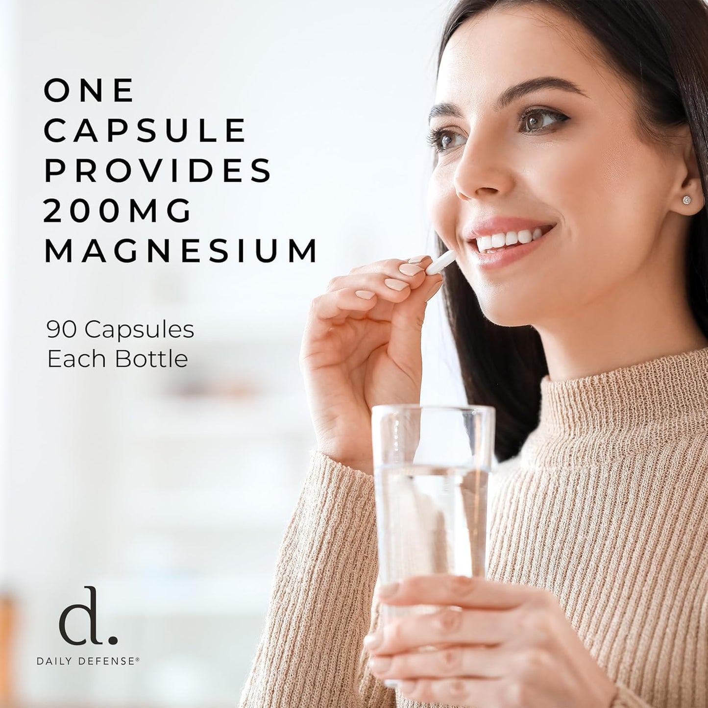 Chelated Magnesium Bisglycinate Capsules - 200mg for Muscles, Bones & Cognitive Health - 90 Capsules, Magnesium Glycinate Supplement - Made in USA