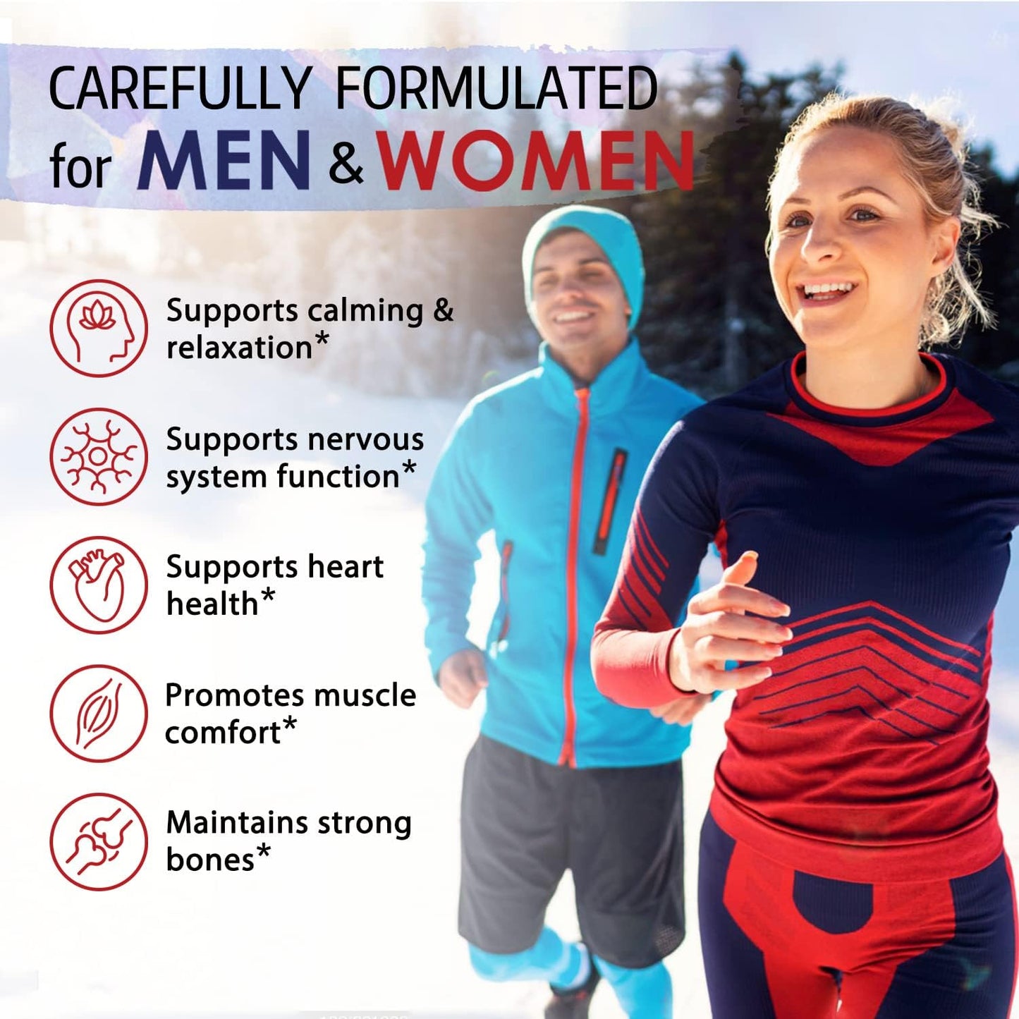 Chelated Magnesium Supplement for Nerve, Heart, Muscle Health - 100mg Elemental Magnesium - 90 Vegan Capsules