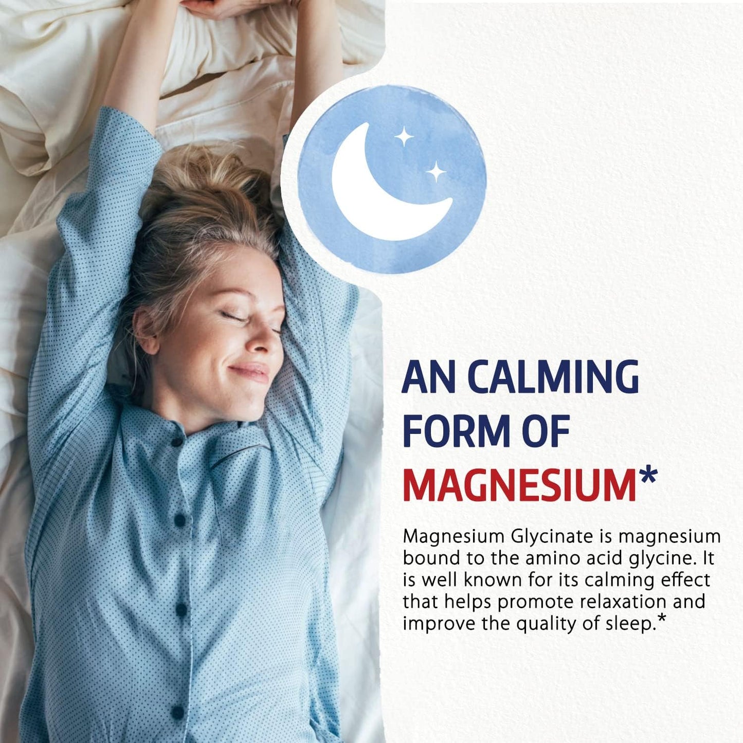 Chelated Magnesium Supplement for Nerve, Heart, Muscle Health - 100mg Elemental Magnesium - 90 Vegan Capsules