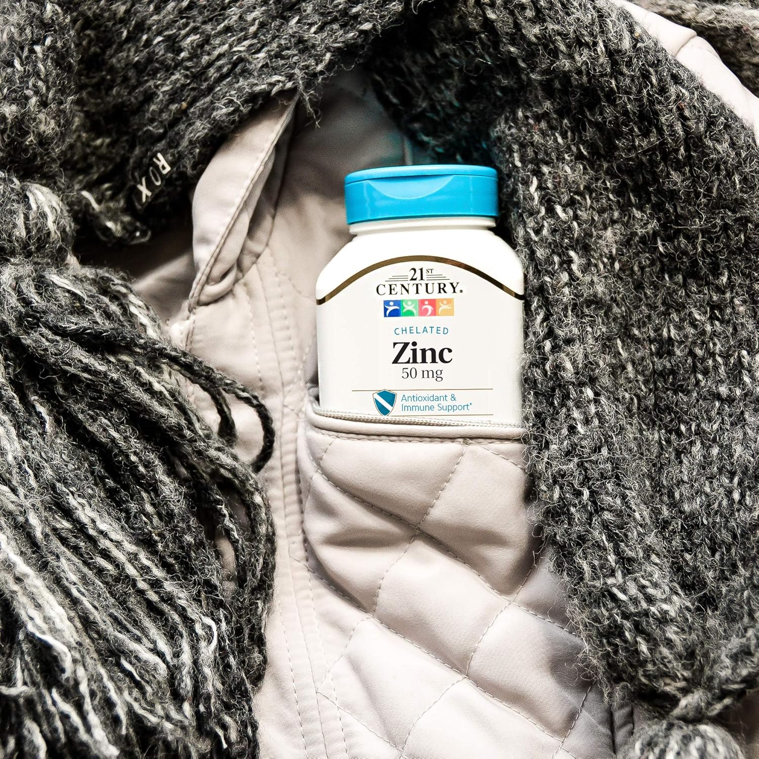 Chelated Zinc Tablets 50 mg for 21st Century Health Support - 110 Count