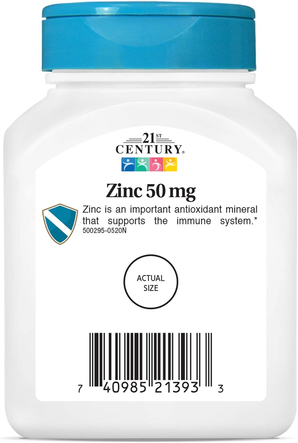 Chelated Zinc Tablets 50 mg for 21st Century Health Support - 110 Count