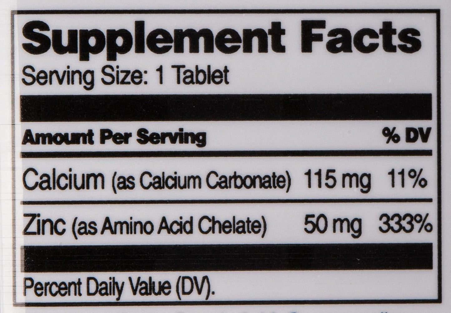 Chelated Zinc Tablets 50 mg for 21st Century Health Support - 110 Count