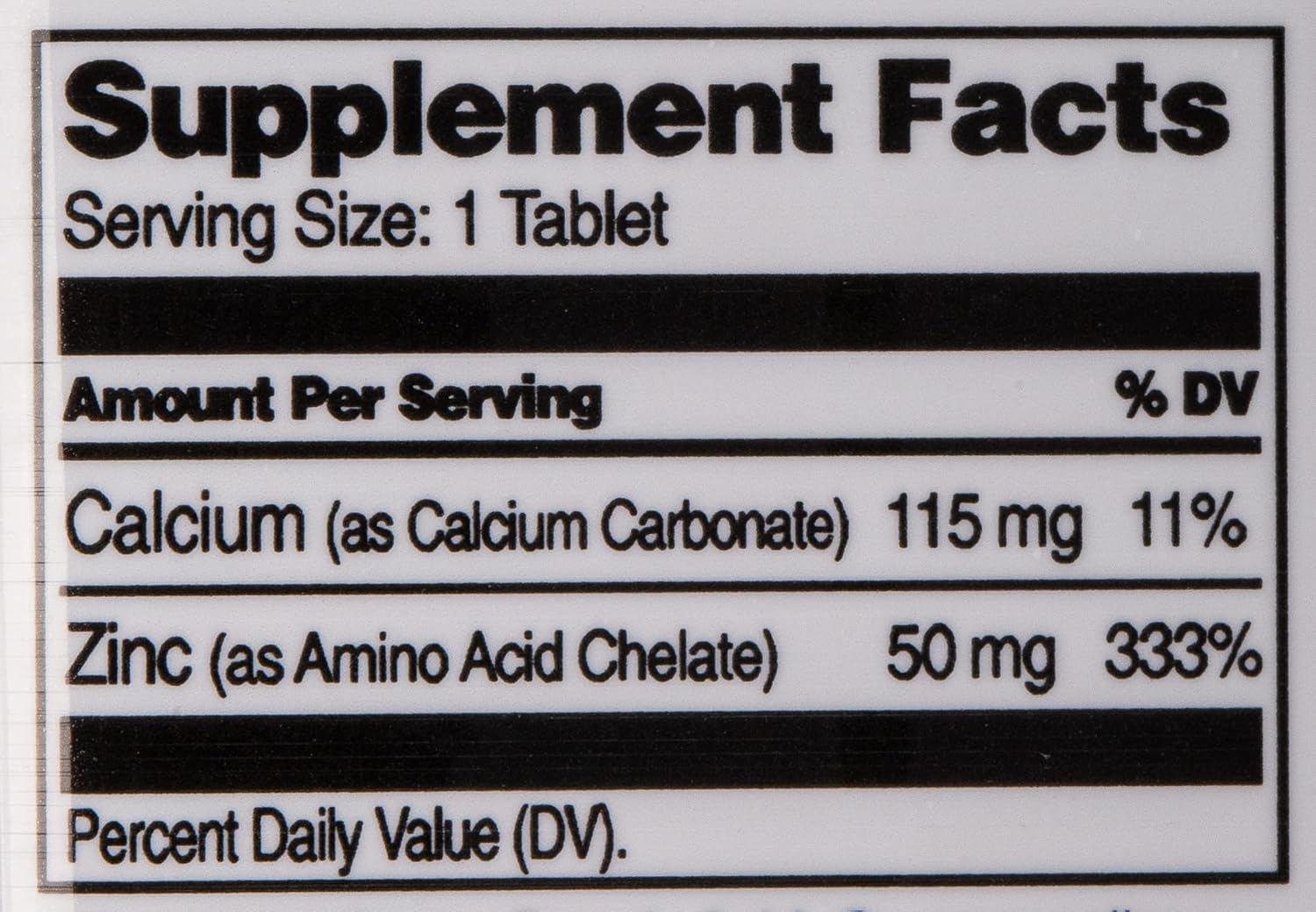 Chelated Zinc Tablets 50 mg for 21st Century Health Support - 110 Count