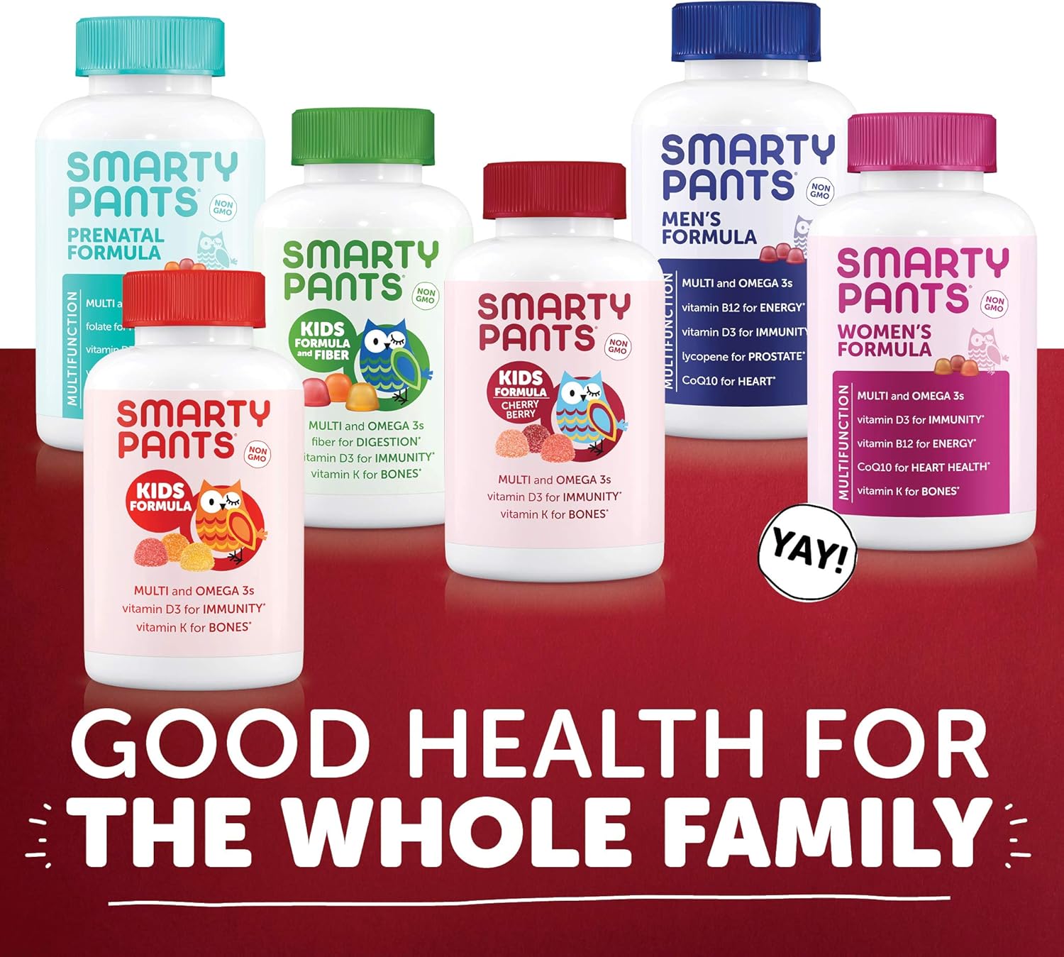 Cherry Berry Kids Gummy Multivitamin with Omega 3s, Vitamin D3, B12 (120 Gummies)