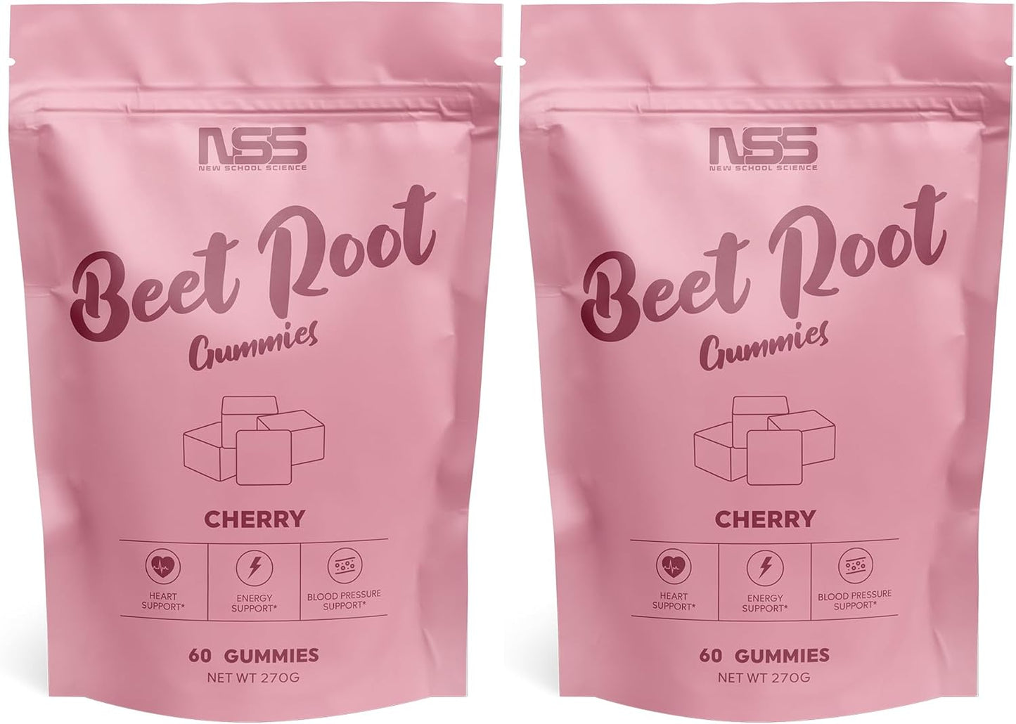 Cherry Flavored Beet Root Gummies with Grape Seed Extract - Natural Color & Flavor - 120 Count Beetroot Chews for Exercise & Wellness