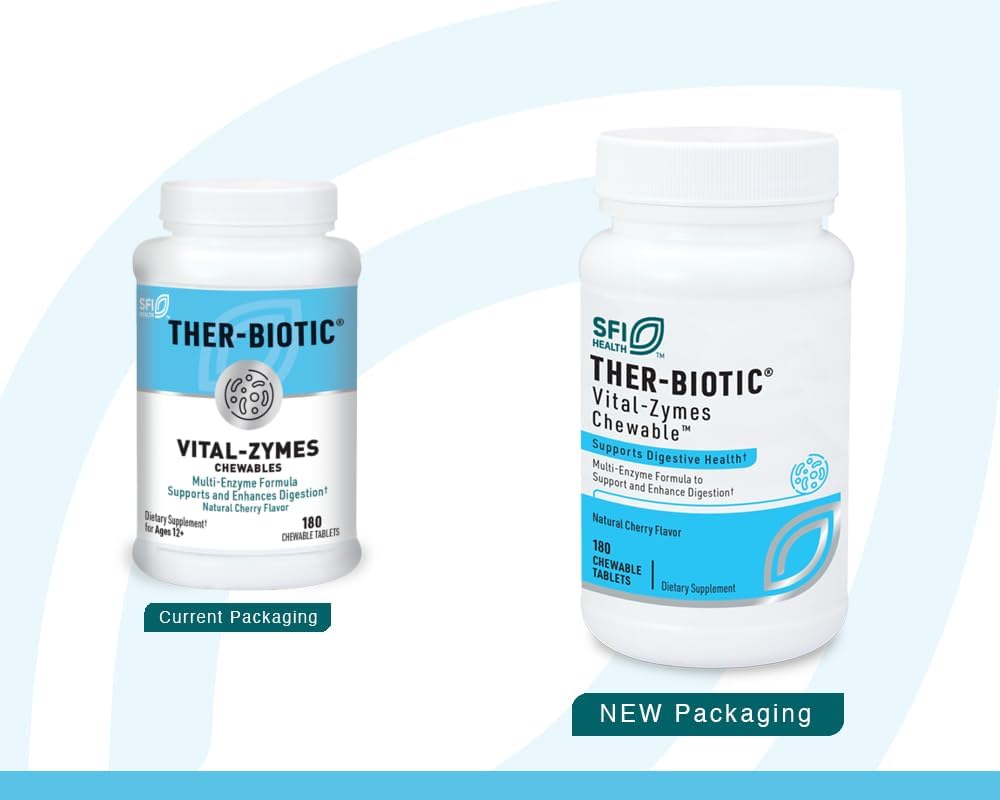 Cherry-Flavored Digestive Enzymes for Adults & Kids - Supports Digestion - Reduce Gas & Bloating - 180 Chewables