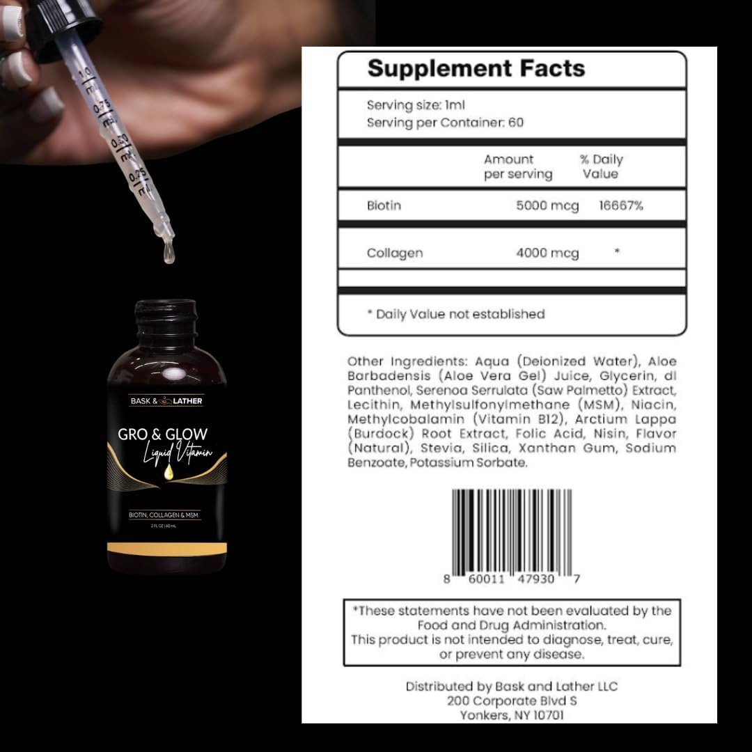 Cherry Flavored Liquid Vitamin Collagen Supplement for Healthy Hair, Skin & Nails - 2 FL Oz