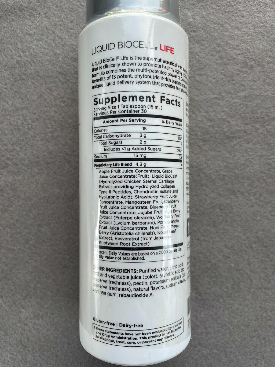 Cherry Flavored Modern Collagen Liquid BioCell LIFE - 15.2 fl oz - Hydrates Skin - Supports Health