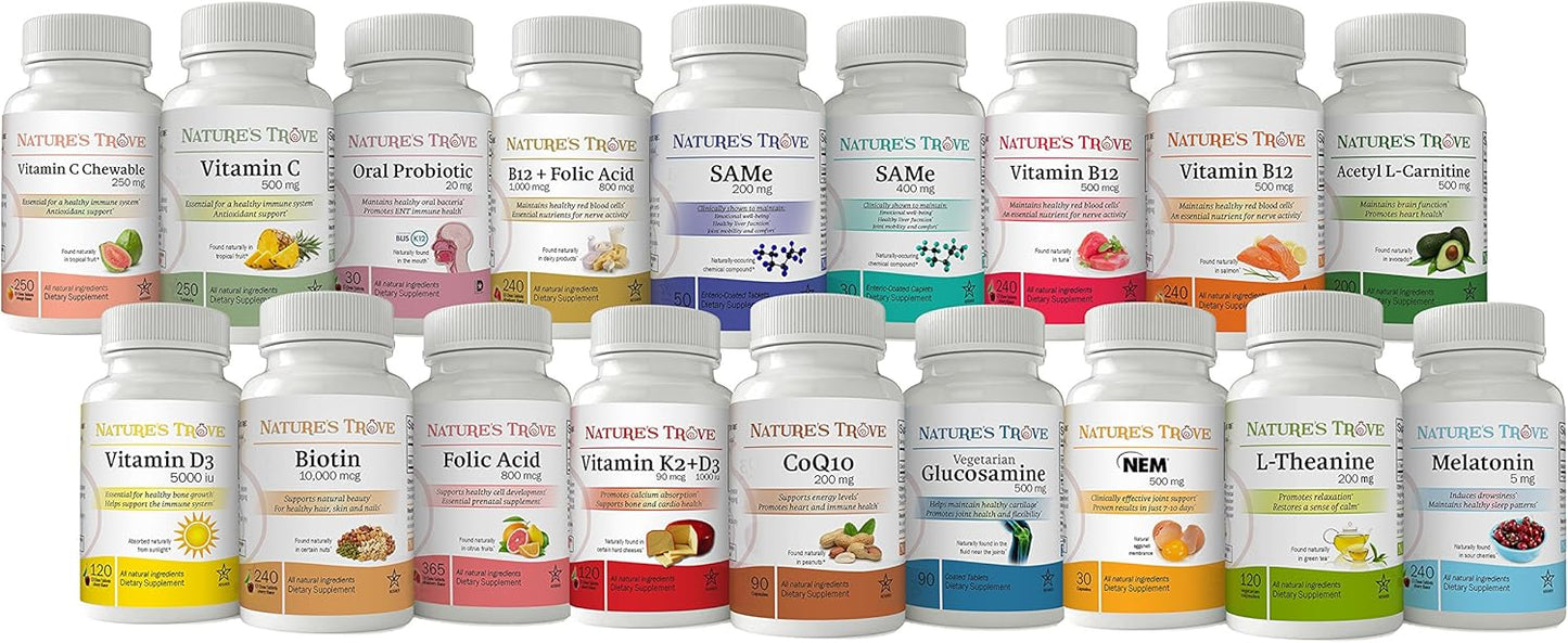 Cherry Flavored Vitamin B12 500 mcg - 240 EZ Chew Tablets by Nature's Trove