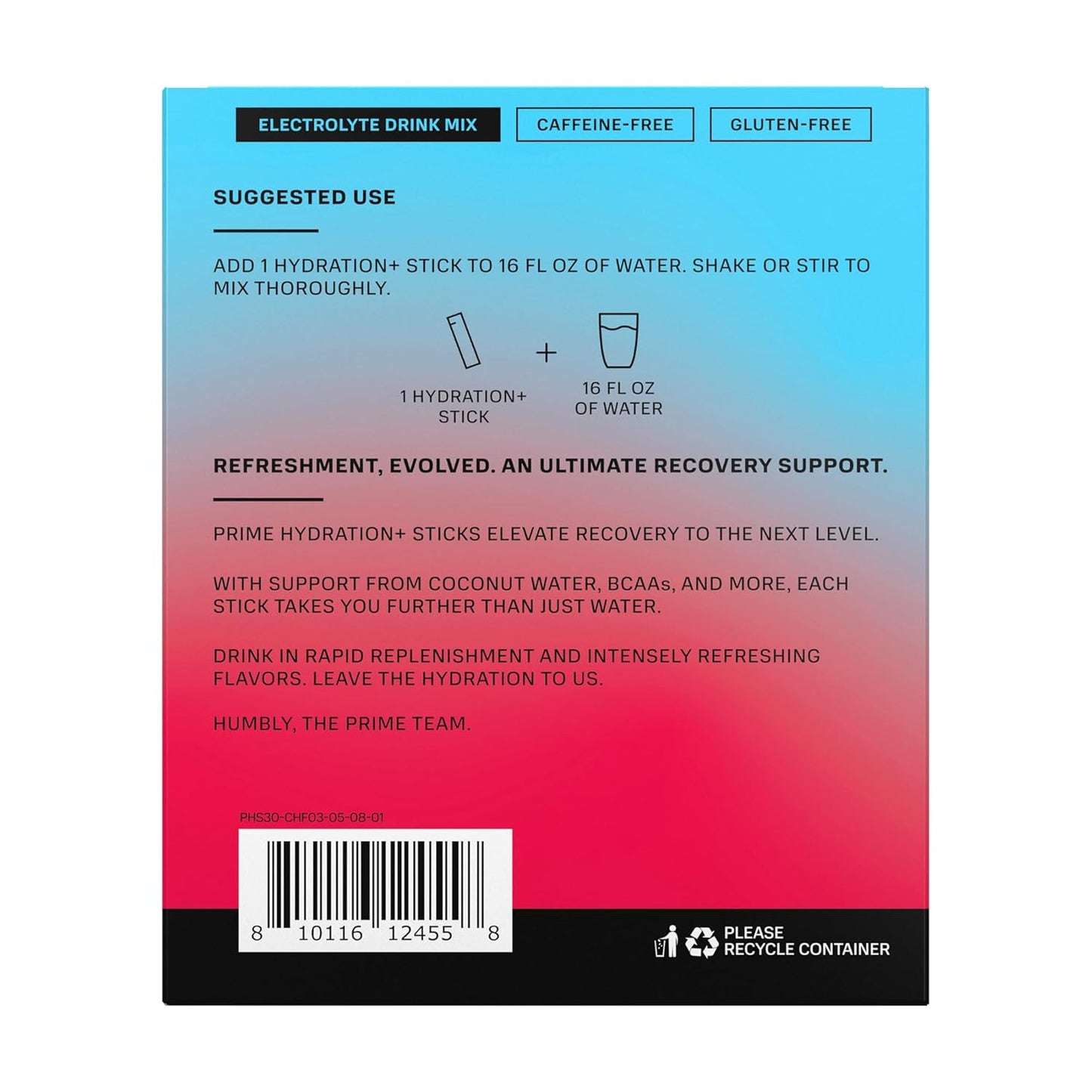 Cherry Freeze Hydration Powder Sticks - Electrolytes, BCAAs, B Vitamins - 48 Single Serve Sticks, Low Sugar, Vegan