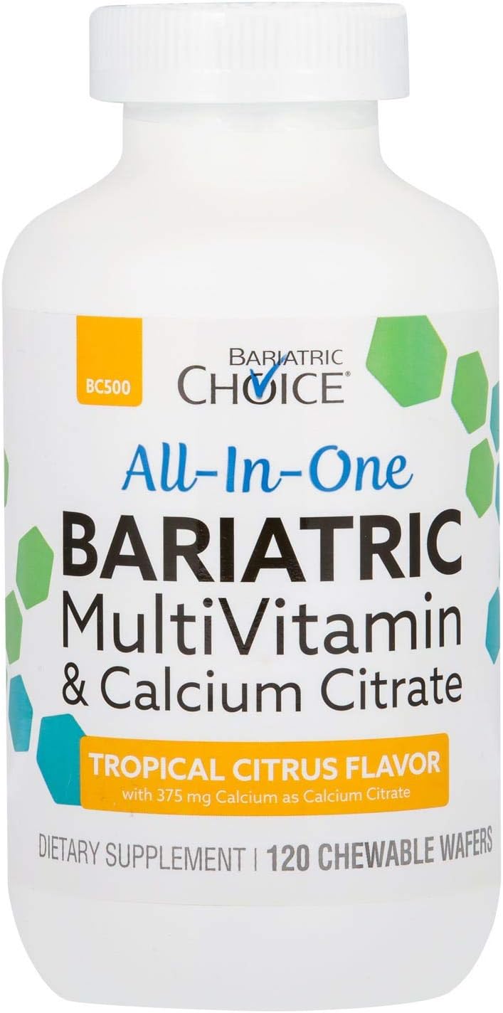 Chewable Bariatric MultiVitamin with Iron & Calcium Citrate - Tropical Citrus Flavor (120ct)