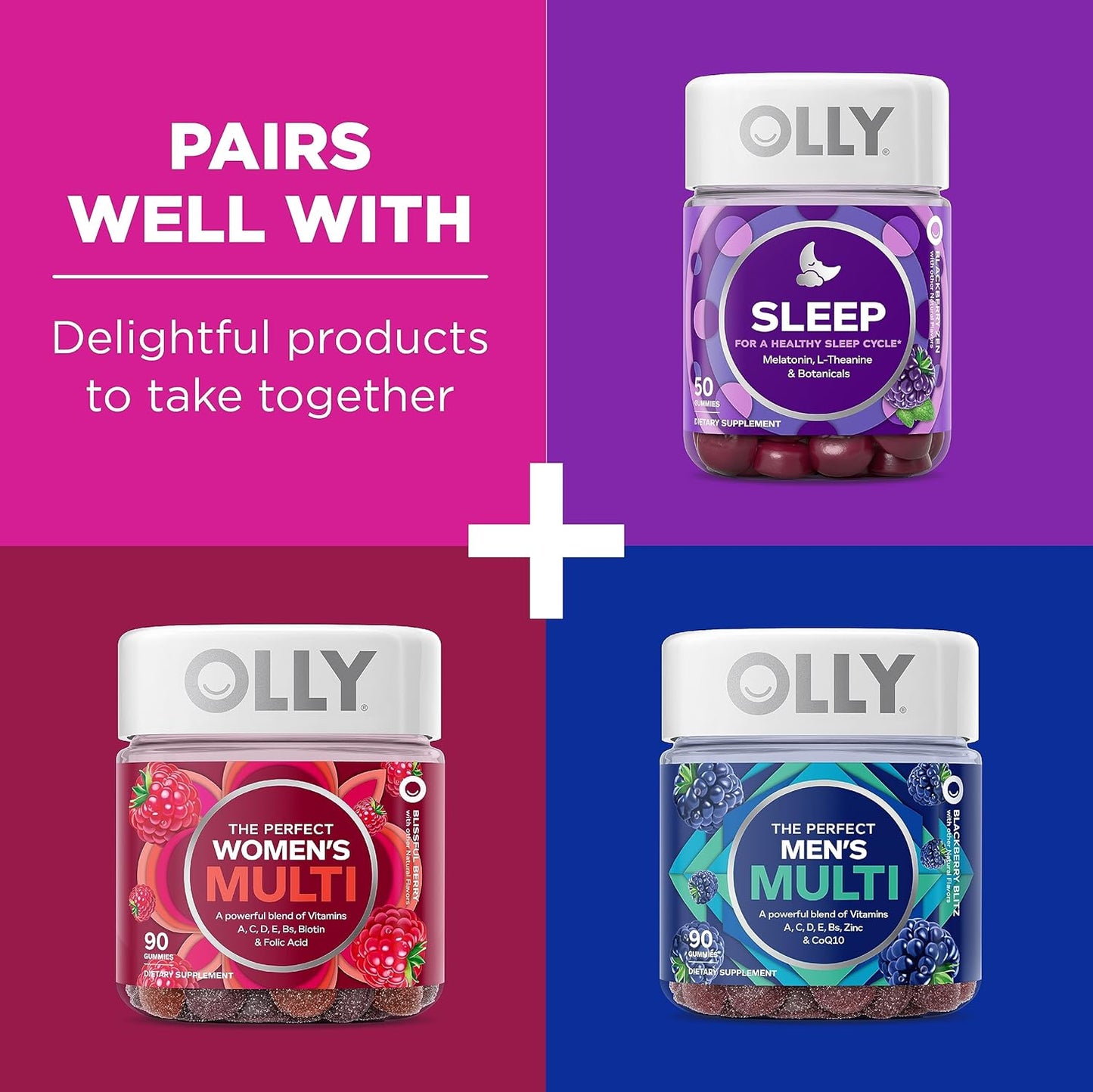 Chewable Berry Probiotic Gummies, Immune & Digestive Support, 1 Billion CFUs, 80 Count - 40 Day Supply