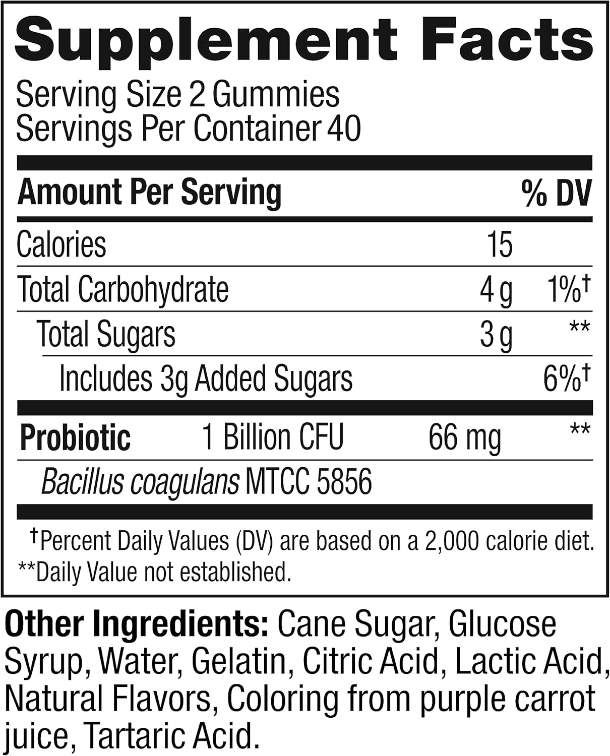 Chewable Berry Probiotic Gummies, Immune & Digestive Support, 1 Billion CFUs, 80 Count - 40 Day Supply