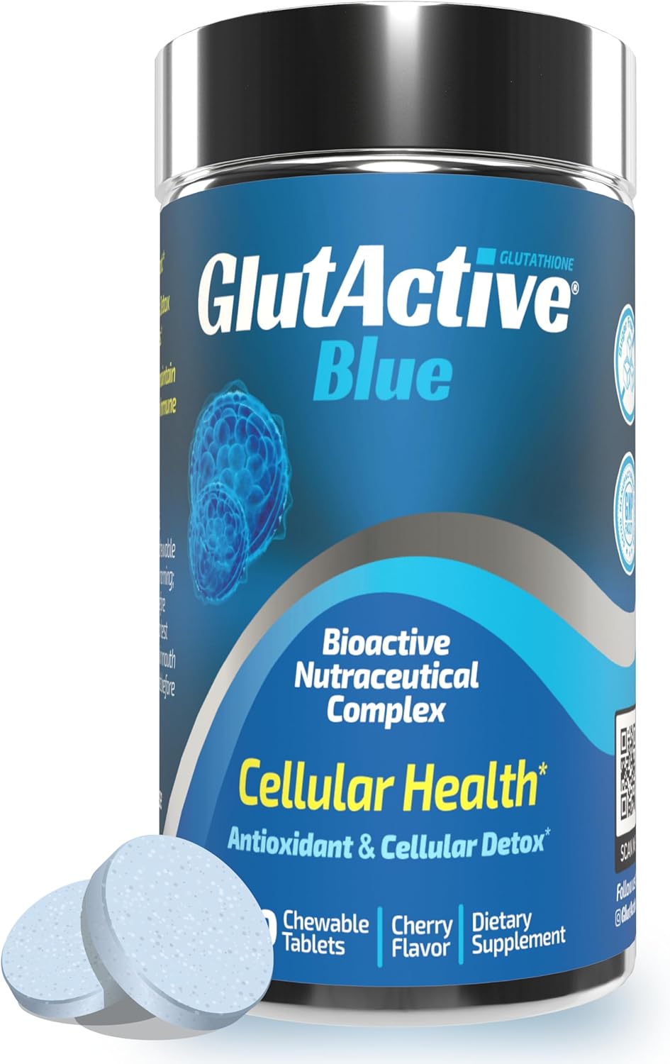 Chewable Glutathione Supplement with Antioxidants for Immunity, Energy, Detox & Anti-Aging - 30ct