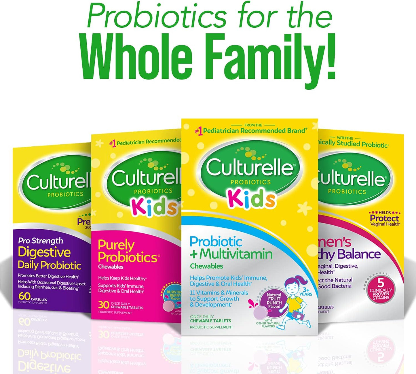 Chewable Kids Probiotic & Multivitamin with 11 Vitamins - 30 Count, Ages 3+, Digestive, Oral, & Immune Support