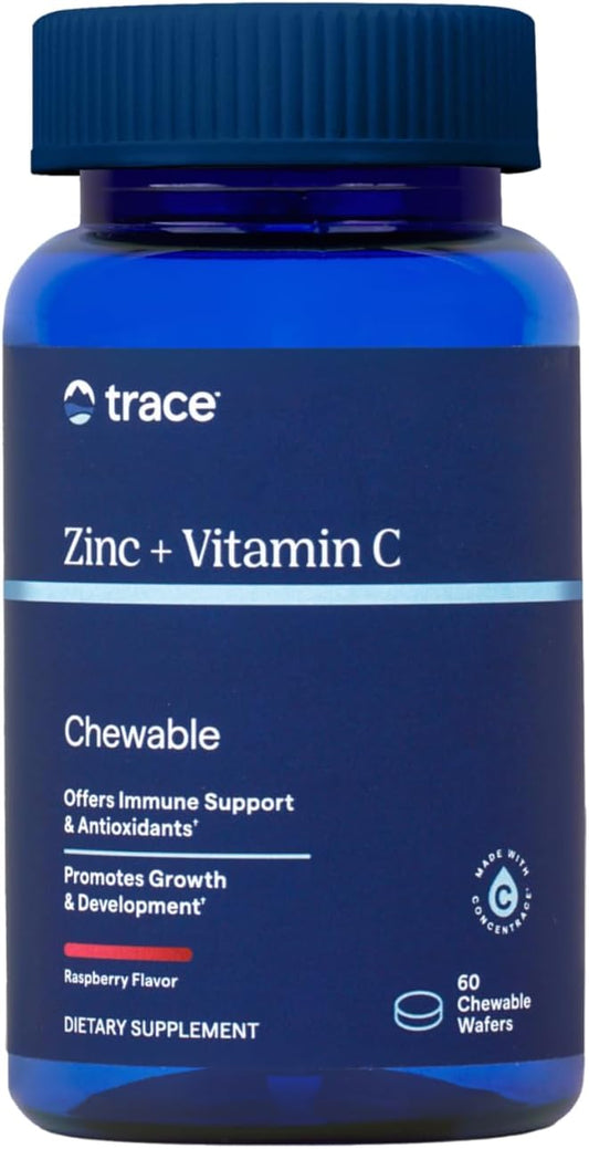 Chewable Multivitamin with Zinc, Vitamin C, and Trace Minerals for Immune Support and Healthy Growth - Raspberry Flavored, 60 Servings