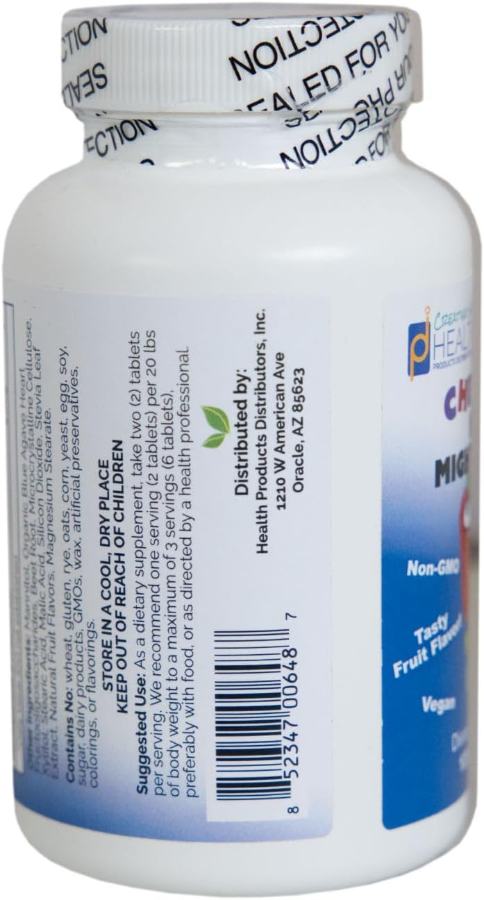 Chewable Non-GMO Kids Multivitamin Tablets - PDI Health Products Distributors - 120 Tablets - Xylitol & Stevia Sweetened - No Artificial Ingredients