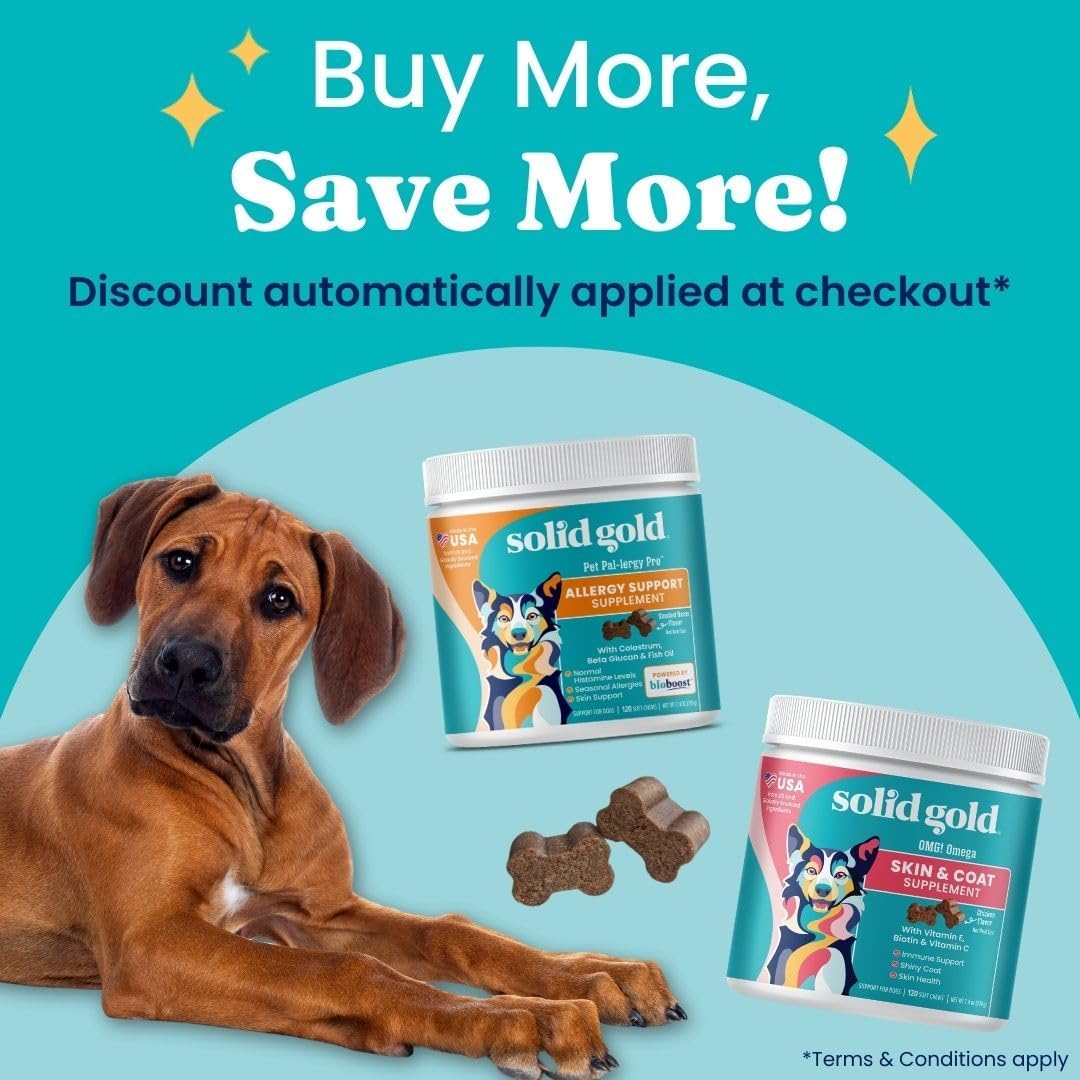 Chicken Flavored Omega Fish Oil Dog Supplement for Skin & Coat Health - Immune Support & Itch Relief Chews with Vitamin C, E, & Biotin - 120 ct