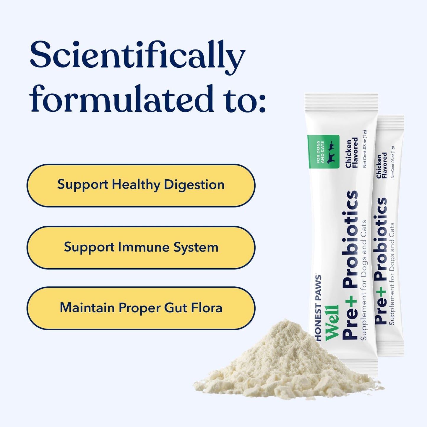 Chicken Flavored Probiotic Powder for Dogs - Supports Digestion & Immune Health with Prebiotic, Made in USA (30 Sticks) - BoostGo Australia