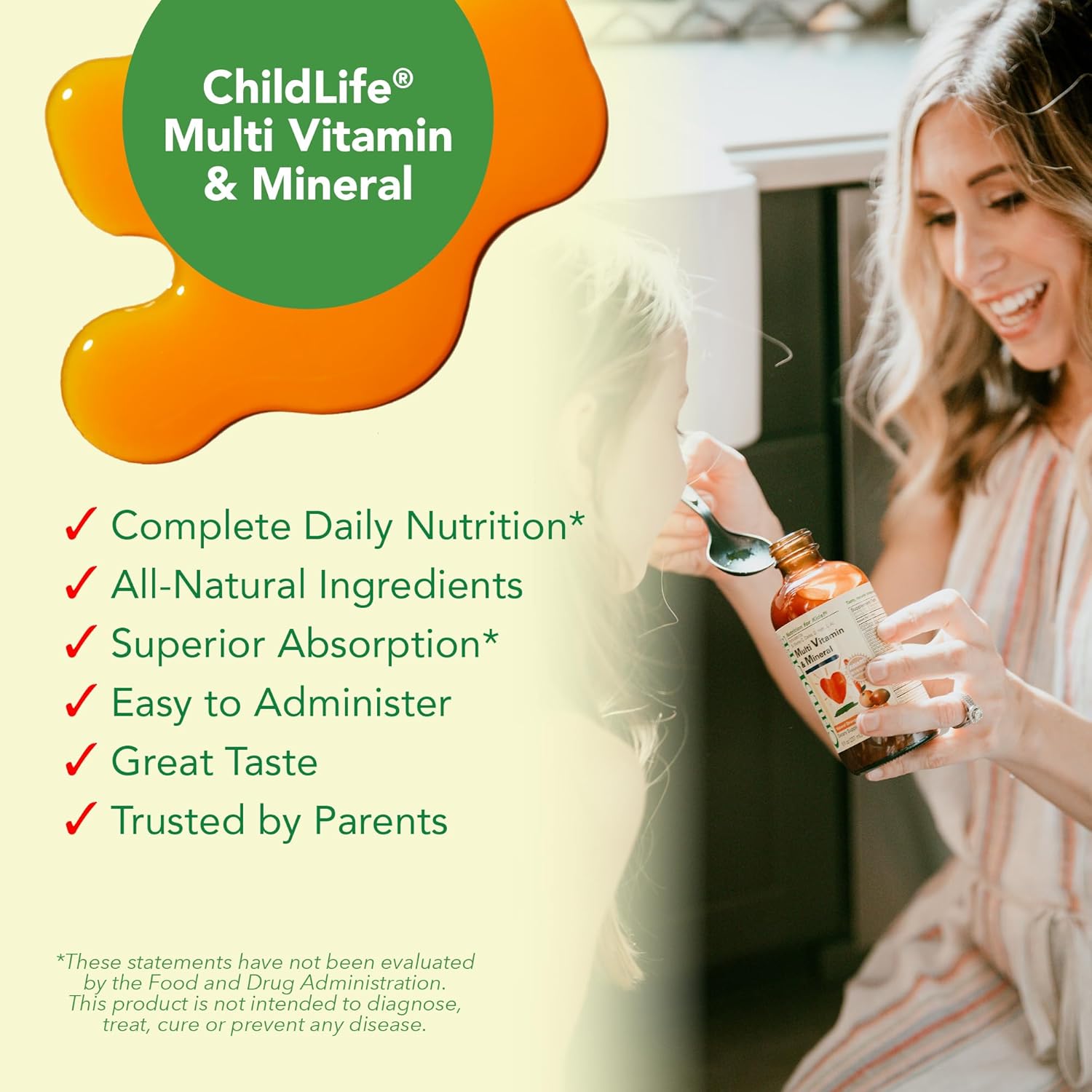 ChildLife Essentials Liquid Multivitamin for Kids - Natural Orange & Mango Flavor - 8 Fl Oz (Pack of 3) - Kids Vitamins & Minerals - Toddler & Baby Multivitamin