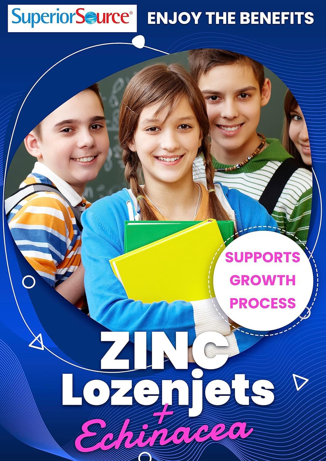 Children's Echinacea & Zinc Lozenges for Healthy Immune System - 60 Quick Dissolve Tablets - Non-GMO - Supports Cold Recovery