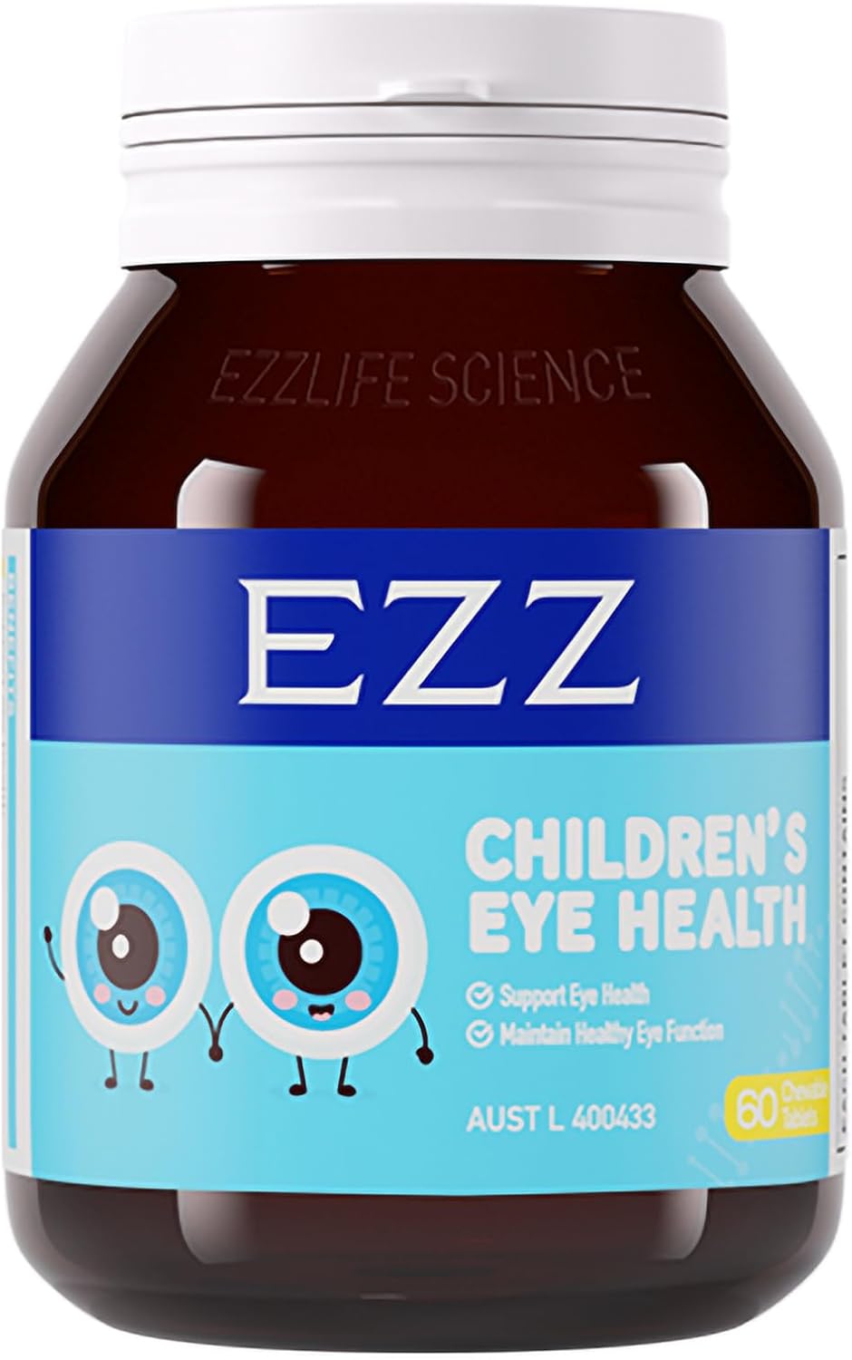 Children's Eye Health Vitamins with Lutein and Zeaxanthin for Visual Fatigue Relief, Natural Formula, 60 Chewable Tablets