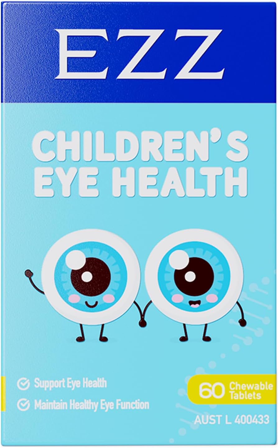 Children's Eye Health Vitamins with Lutein and Zeaxanthin for Visual Fatigue Relief, Natural Formula, 60 Chewable Tablets