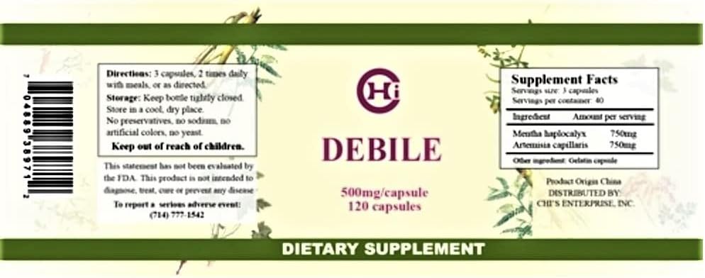 Chi's Enterprise Debile Supplement - 60 SoftGels for Immune Support and Overall Wellness