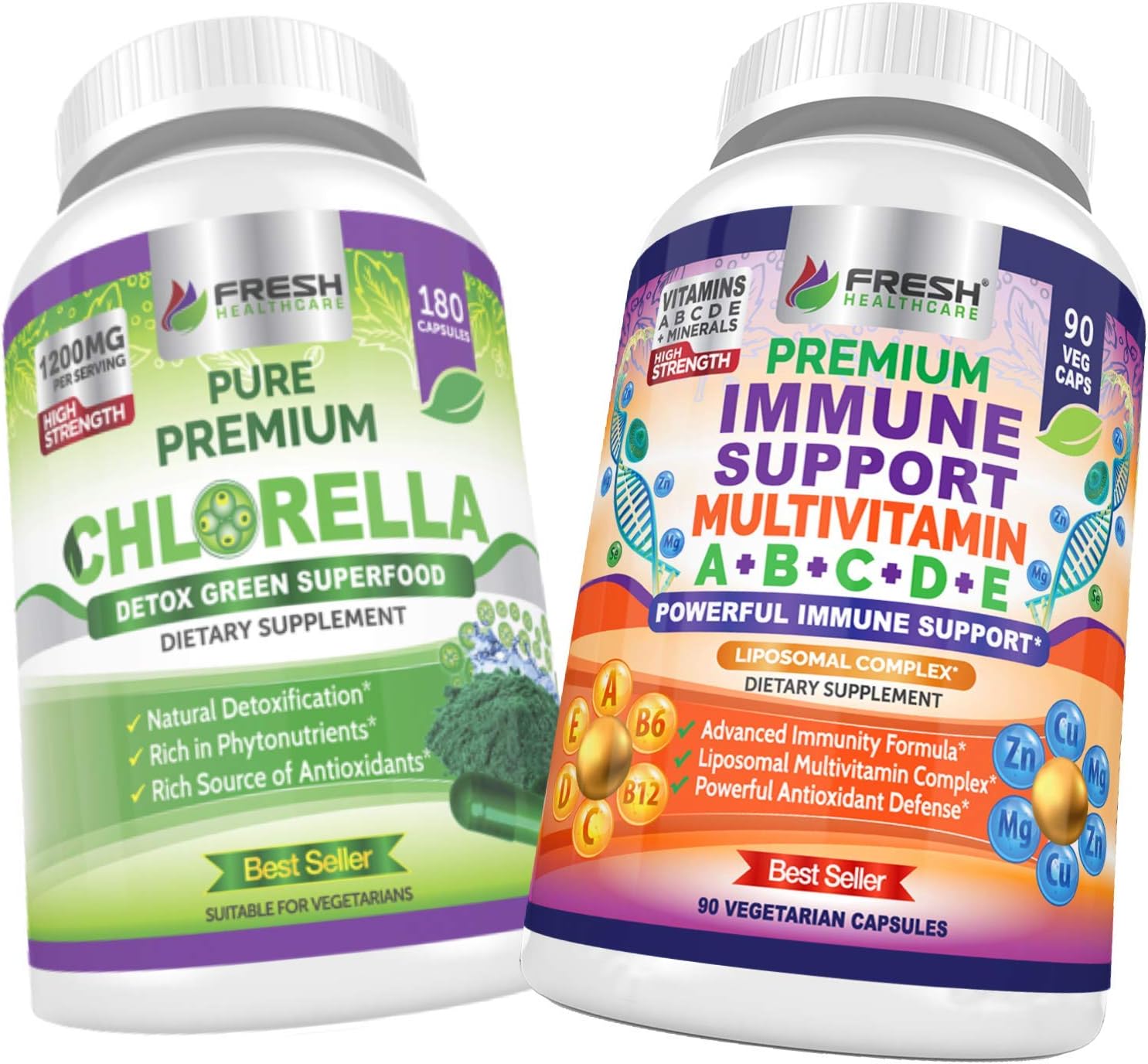 Chlorella and Immune Support Multivitamin Bundle for Fresh Healthcare