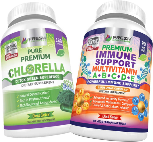 Chlorella and Immune Support Multivitamin Bundle for Fresh Healthcare