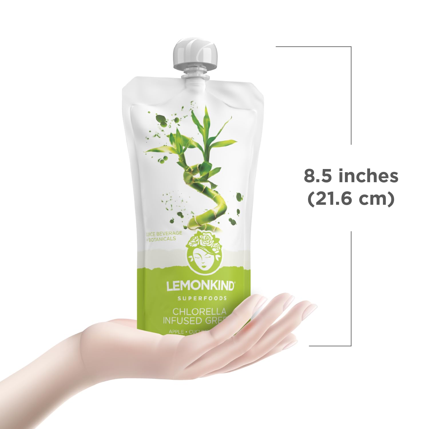 Chlorella-Infused Superfood Juice for Detox & Hydration - 10 oz x 12 Pack by LEMONKIND