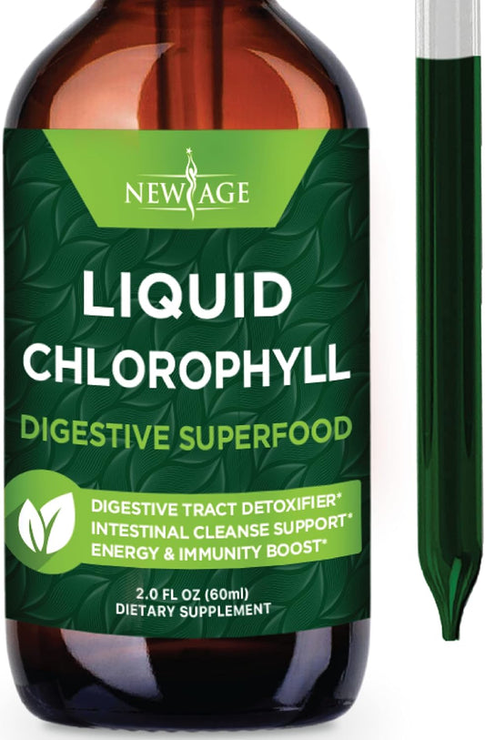Chlorophyll Liquid Drops - Natural Energy Booster for Digestion, Immune System, Liver Function - Internal Deodorant, 2 Fl Oz