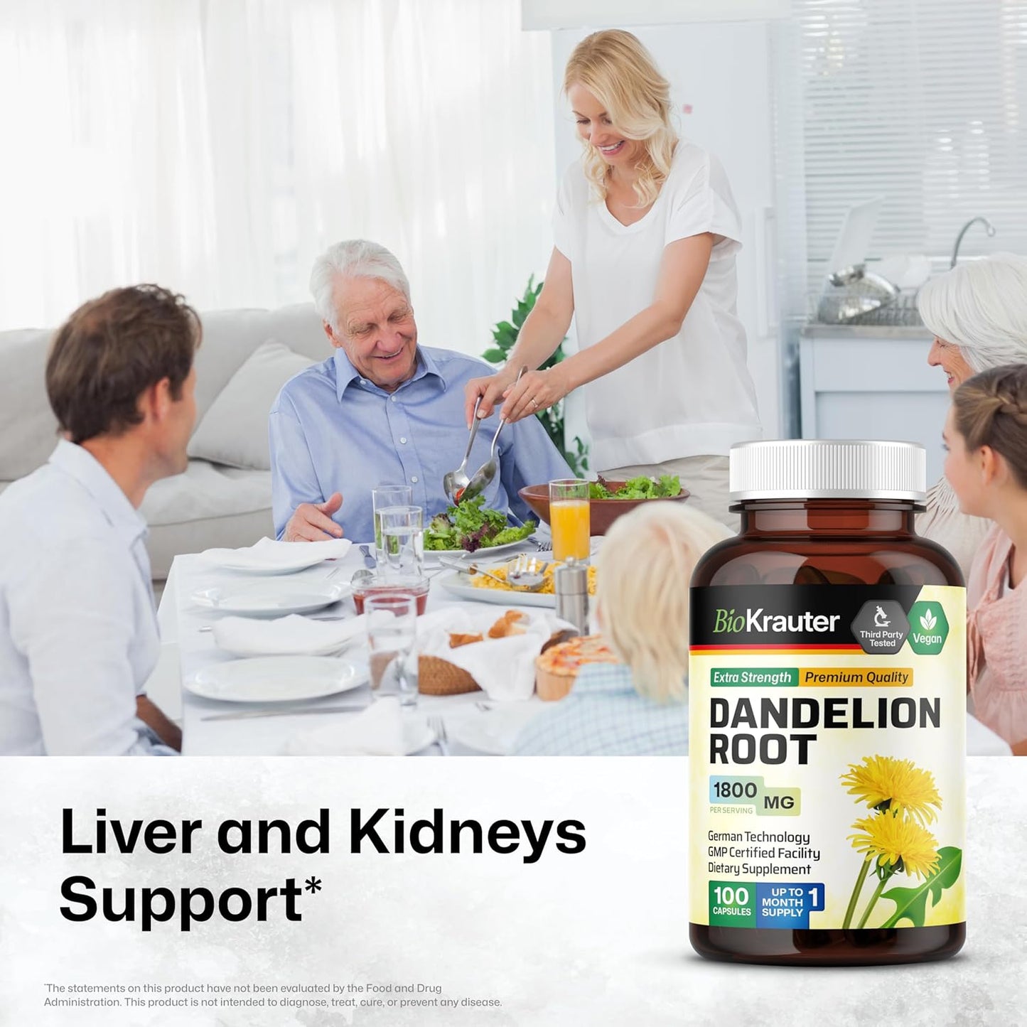 Chlorophyll Tincture and Dandelion Capsules Set - 2 Fl. Oz. & 100 Count