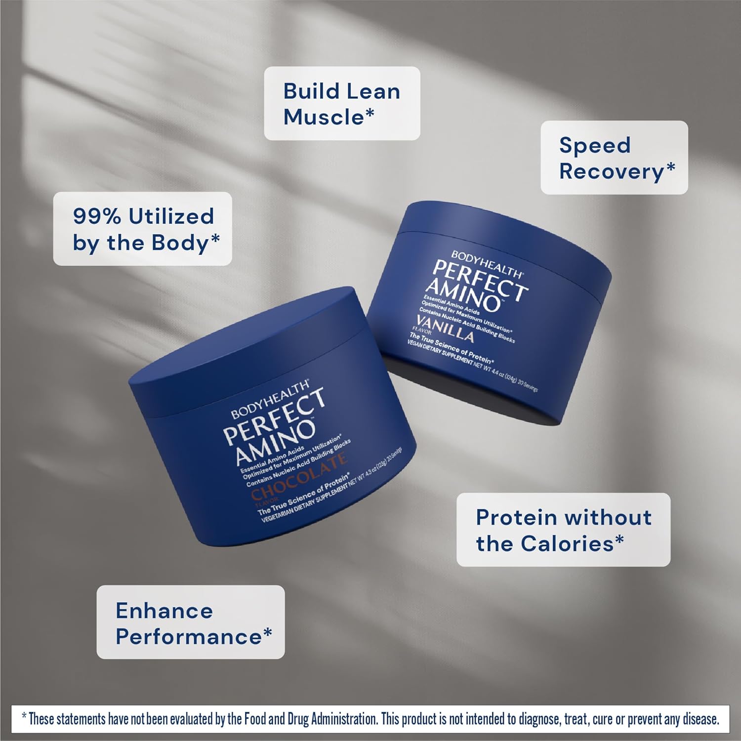 Chocolate Amino Acid Energy Drink Powder - BCAA and EAA Blend for Pre & Post Workout - Supports Lean Muscle & Recovery - 20 Servings