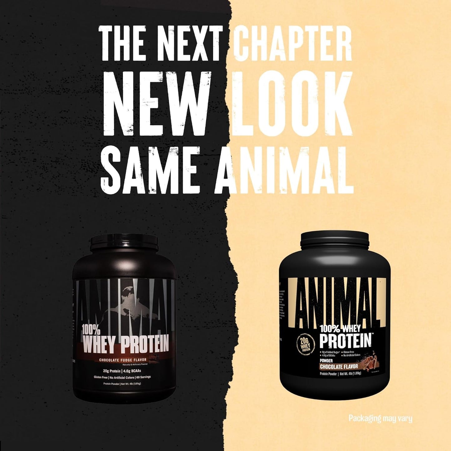 Chocolate Animal Whey Protein Powder: 100% Whey Blend for Pre/Post Workout, Recovery, Low Sugar Meal Replacement with BCAAs - 4 lb