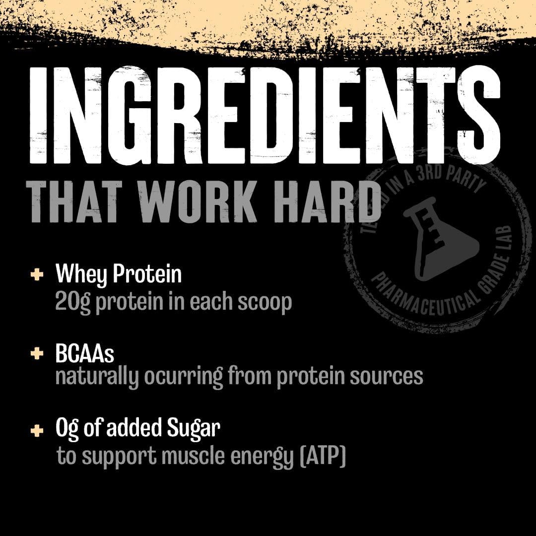 Chocolate Animal Whey Protein Powder: 100% Whey Blend for Pre/Post Workout, Recovery, Low Sugar Meal Replacement with BCAAs - 4 lb