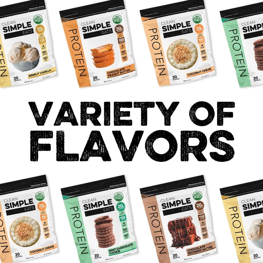 Chocolate Brownie Batter Whey Protein Powder - Natural Sweetened, Cold-Processed, 20g Protein (30 Servings)