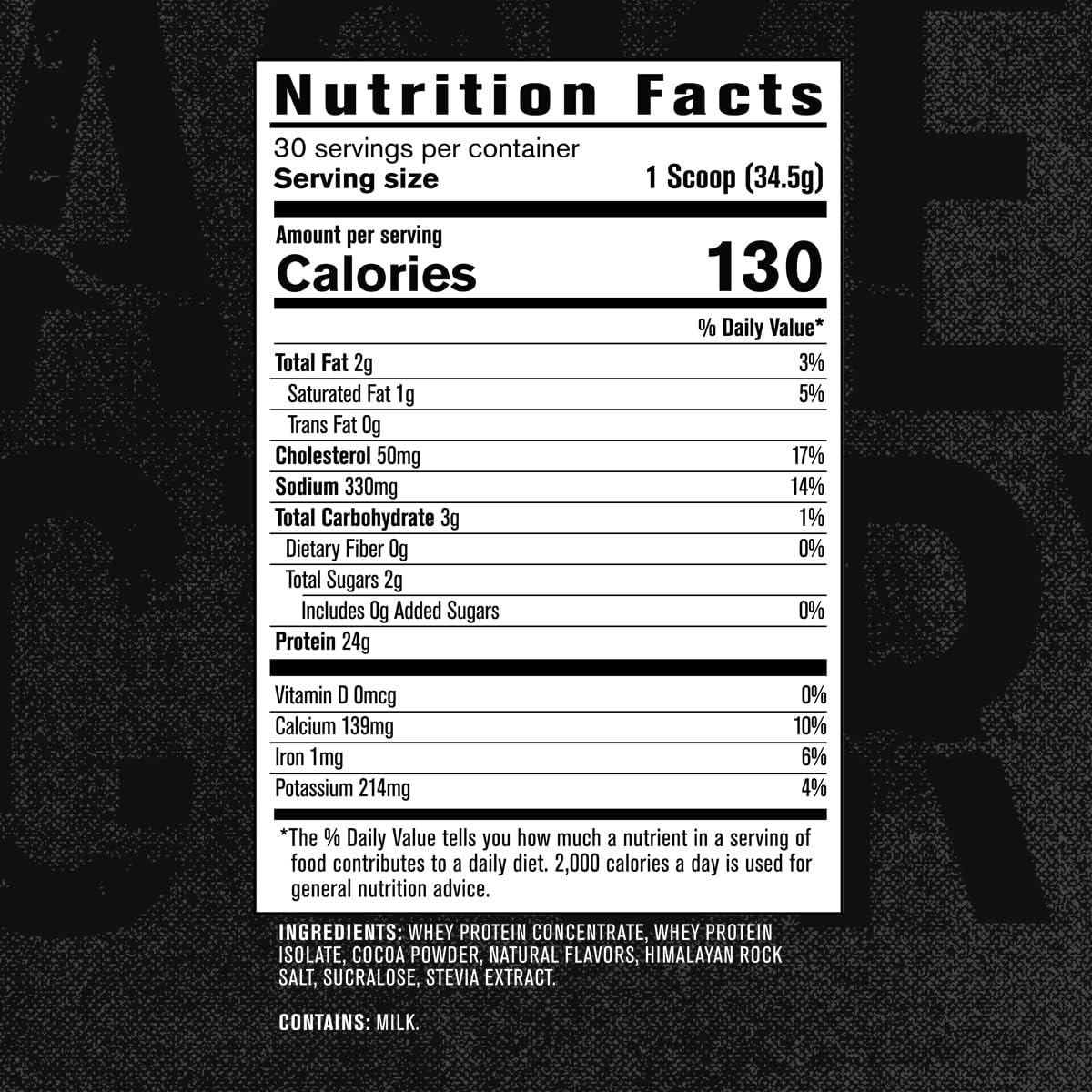 Chocolate Flavor Whey Protein Powder for Muscle Building - Low Carb, No Fillers, Non-GMO - Perfect Mixing Formula by Jacked Factory