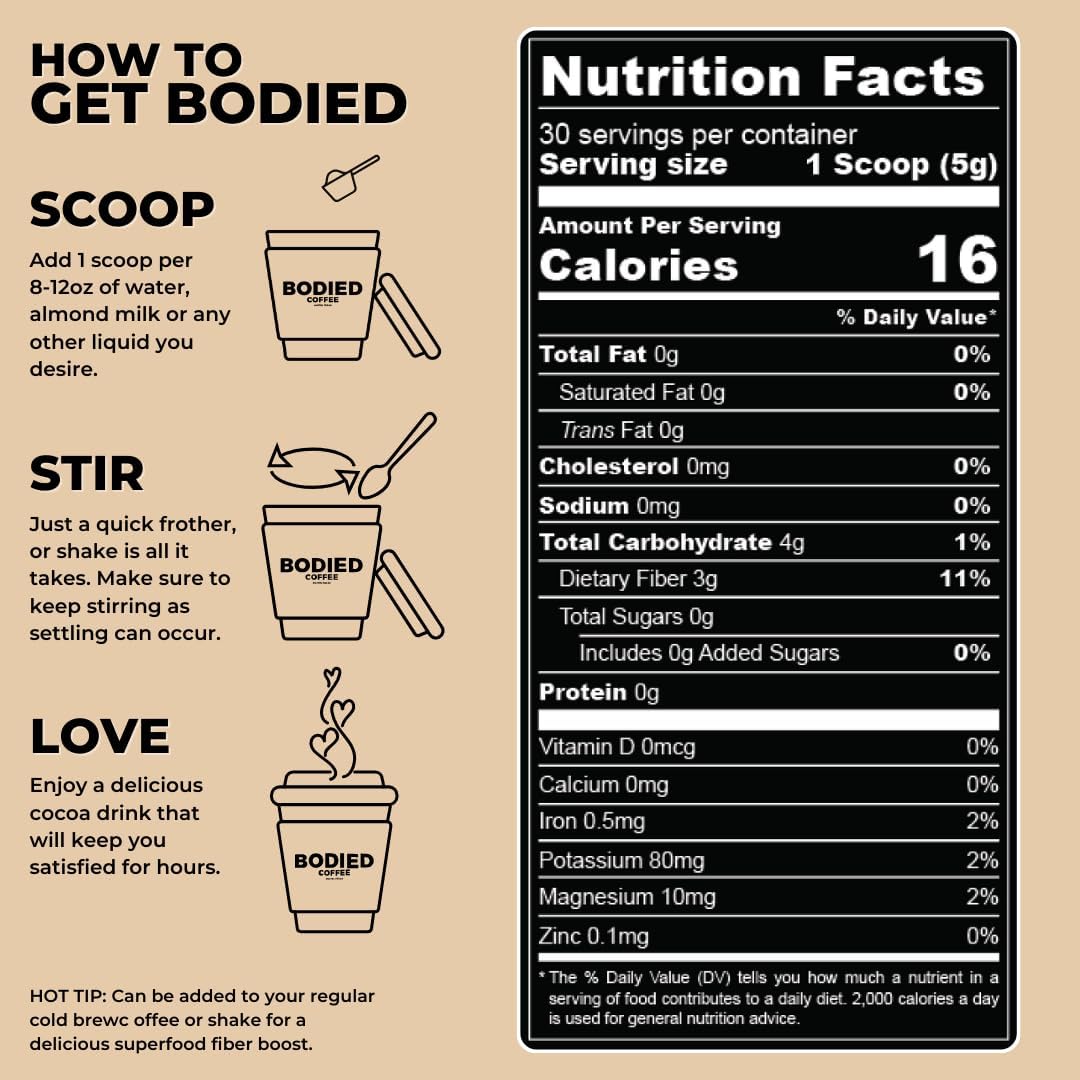 Chocolate Flavored Prebiotic Fiber Powder for Gut Health & Immunity - Boost GLP-1, Psyllium Husk, SolNul - Keto & Paleo Friendly - 30 Servings