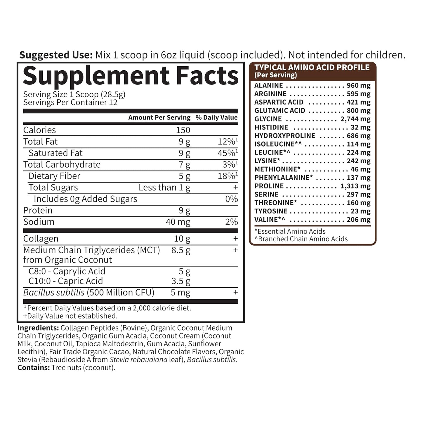Chocolate Grass-Fed Collagen Creamer Powder - 12 Servings for Coffee Energy & Beauty - BoostGo Australia