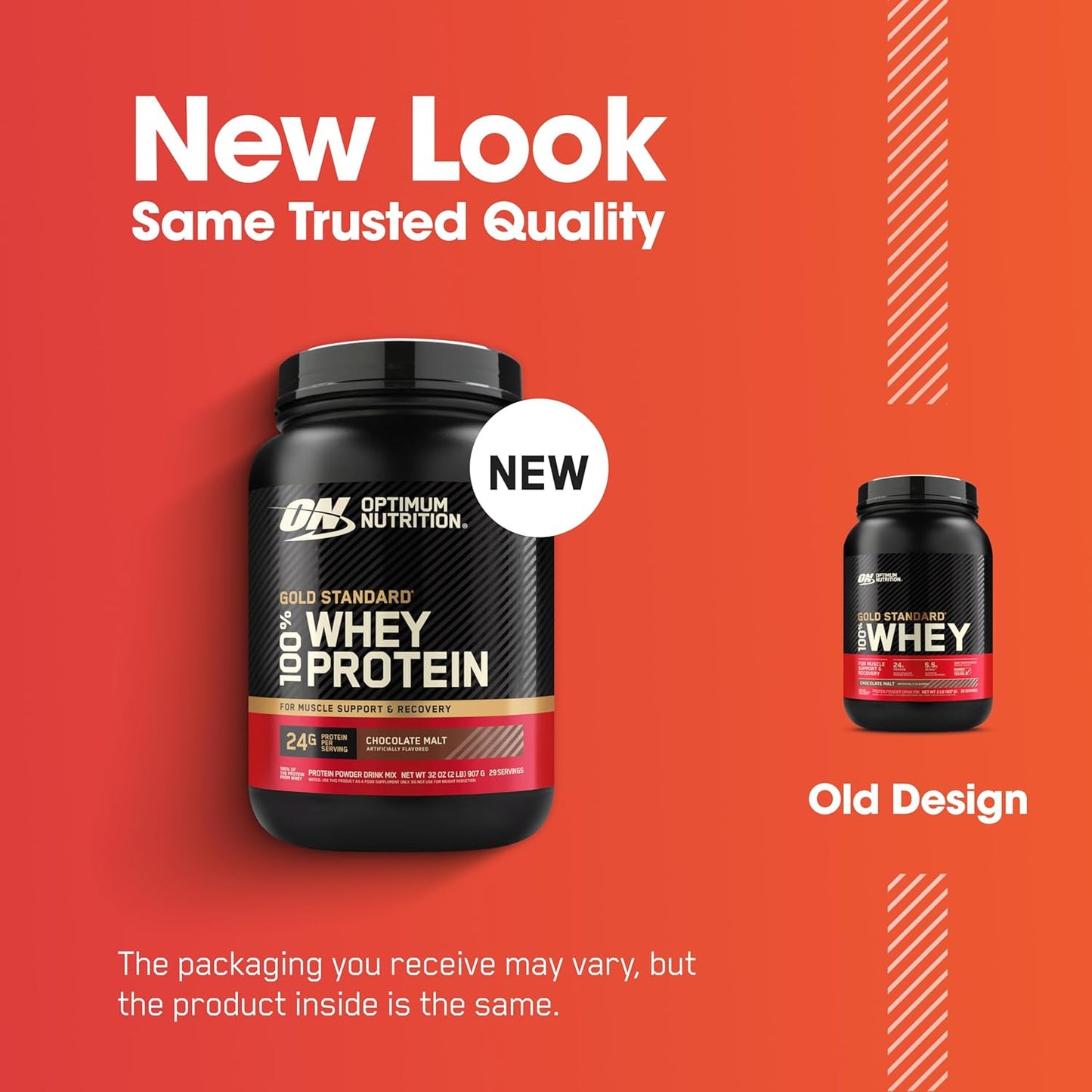 Chocolate Malt Optimum Nutrition Gold Standard 100% Whey Protein Powder - 2 Pound Pack