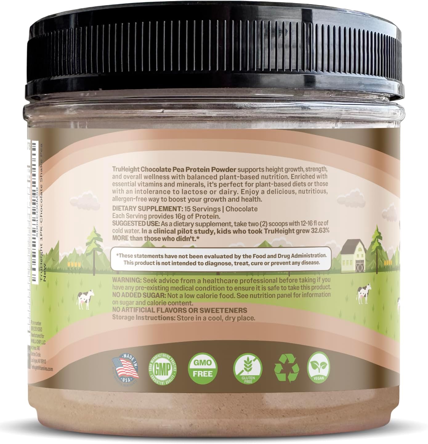Chocolate Milk Flavor Plant Protein Shake for Kids & Teens - Pediatrician-Endorsed Growth & Development Powder - Vitamins & Minerals for Picky Eaters - Ages 5+
