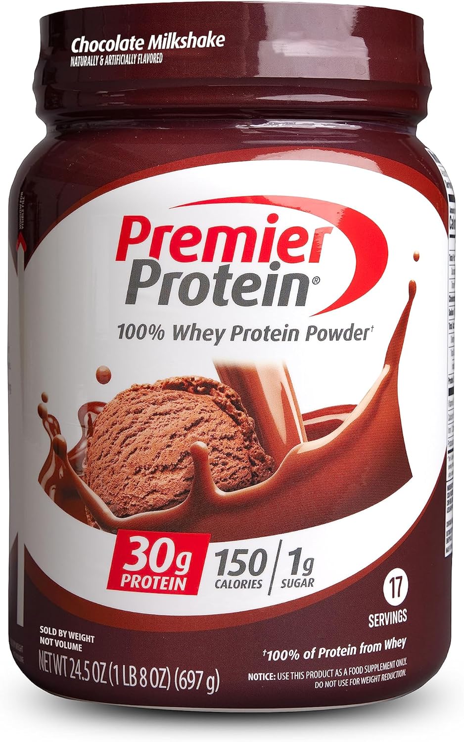 Chocolate Milkshake & Cafe Latte Premier Protein Powder - 30g Protein, 1g Sugar - 100% Whey, Keto & Gluten Free - 17 Servings, 23.9 oz (2 Pack)