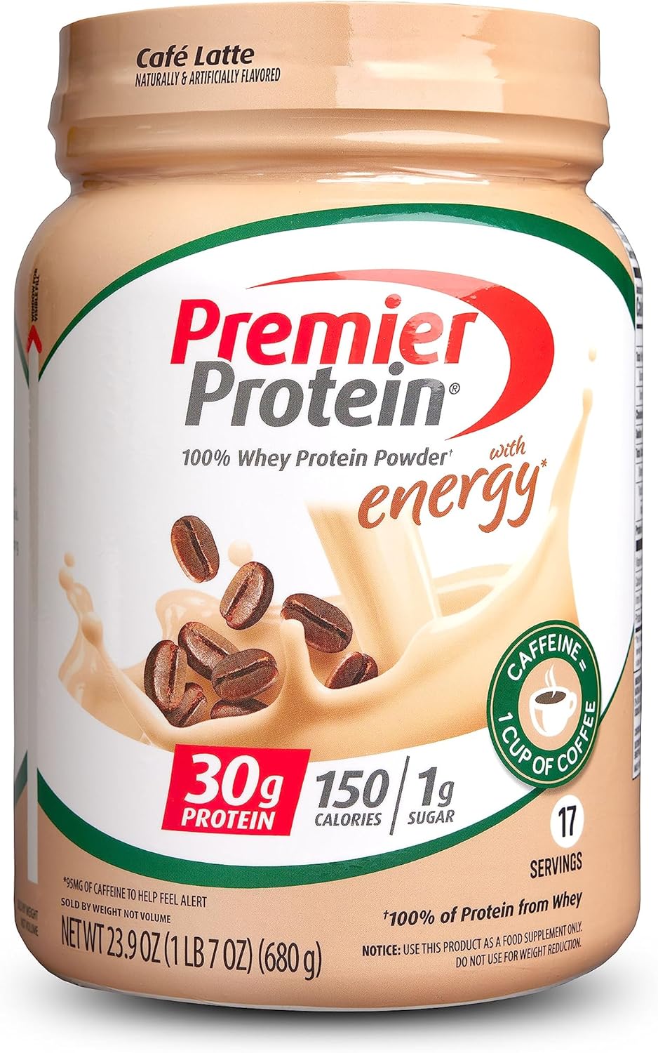 Chocolate Milkshake & Cafe Latte Premier Protein Powder - 30g Protein, 1g Sugar - 100% Whey, Keto & Gluten Free - 17 Servings, 23.9 oz (2 Pack)