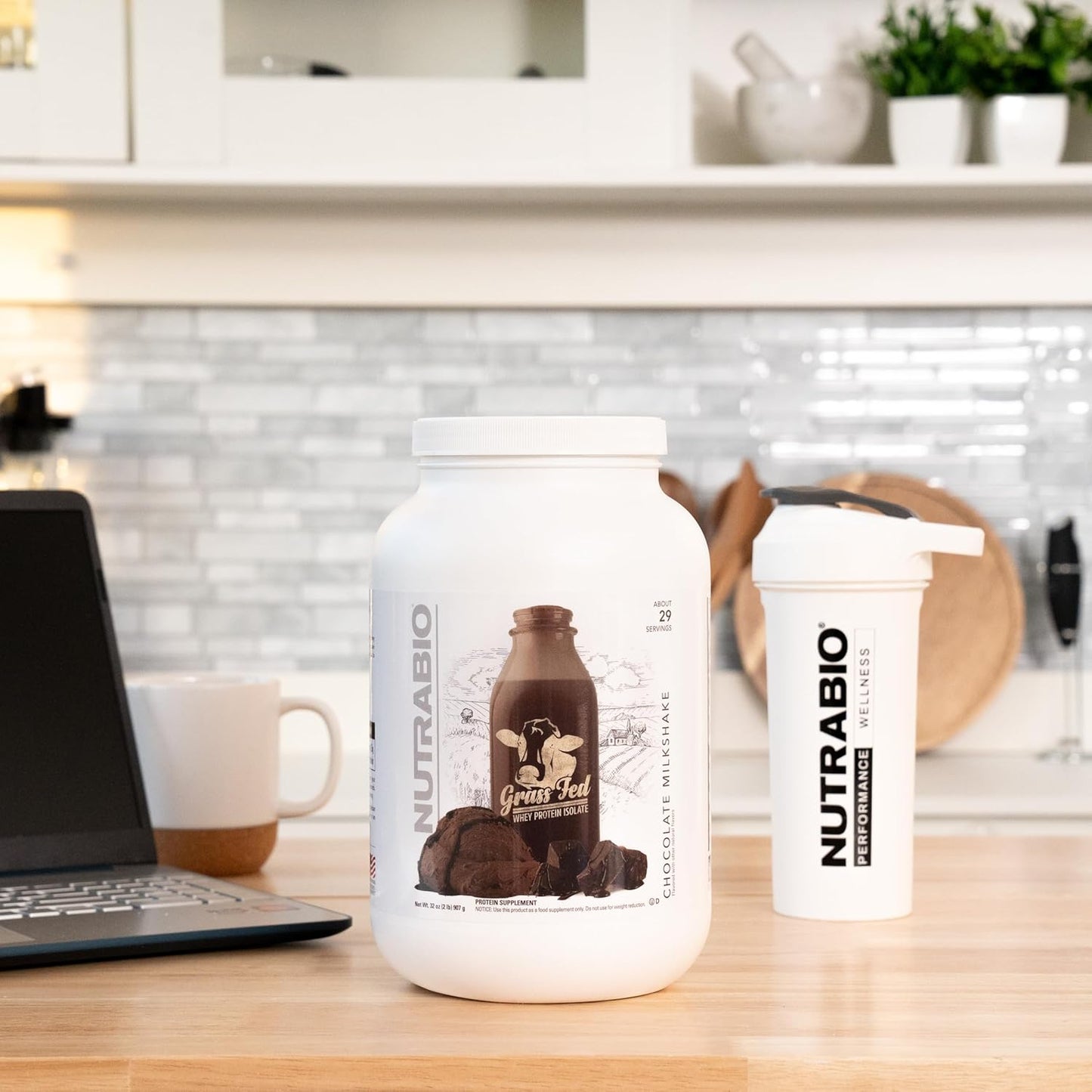 Chocolate Milkshake Grass Fed Whey Isolate Protein Powder - 25G Protein Per Scoop - Sugar Free Muscle Supplement - 2lb, 29 Servings.