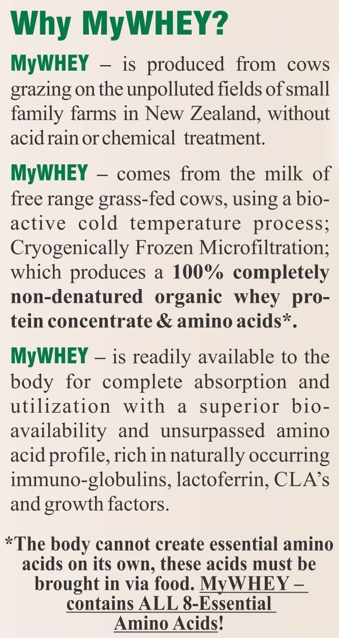 Chocolate Natur-Pur Organic Grass-Fed Whey Protein Powder - Cold Processed Grade-A Milk, rBST Hormone-Free, No Preservatives - 42g Protein in 2 Scoops - 1lb 2 Pack