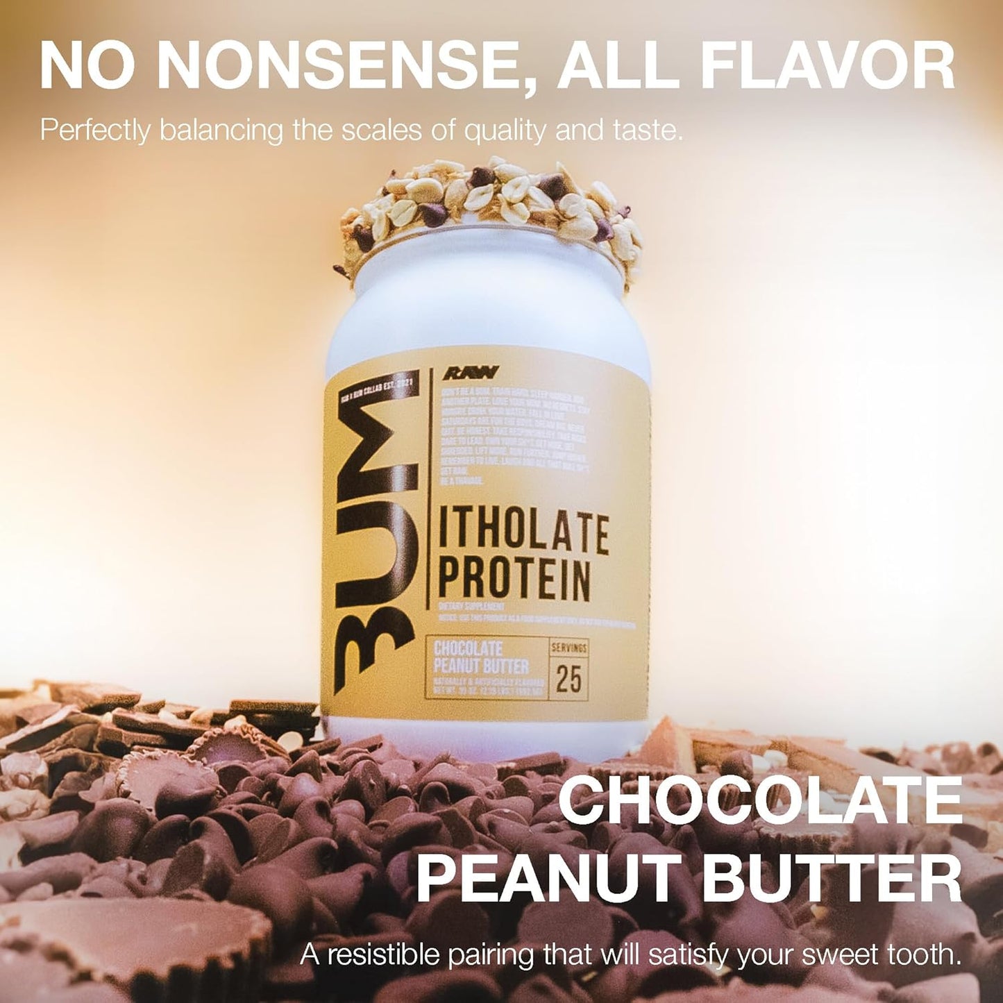 Chocolate Peanut Butter Grass-Fed Whey Isolate Protein Powder for Muscle Growth & Recovery - 25 Servings