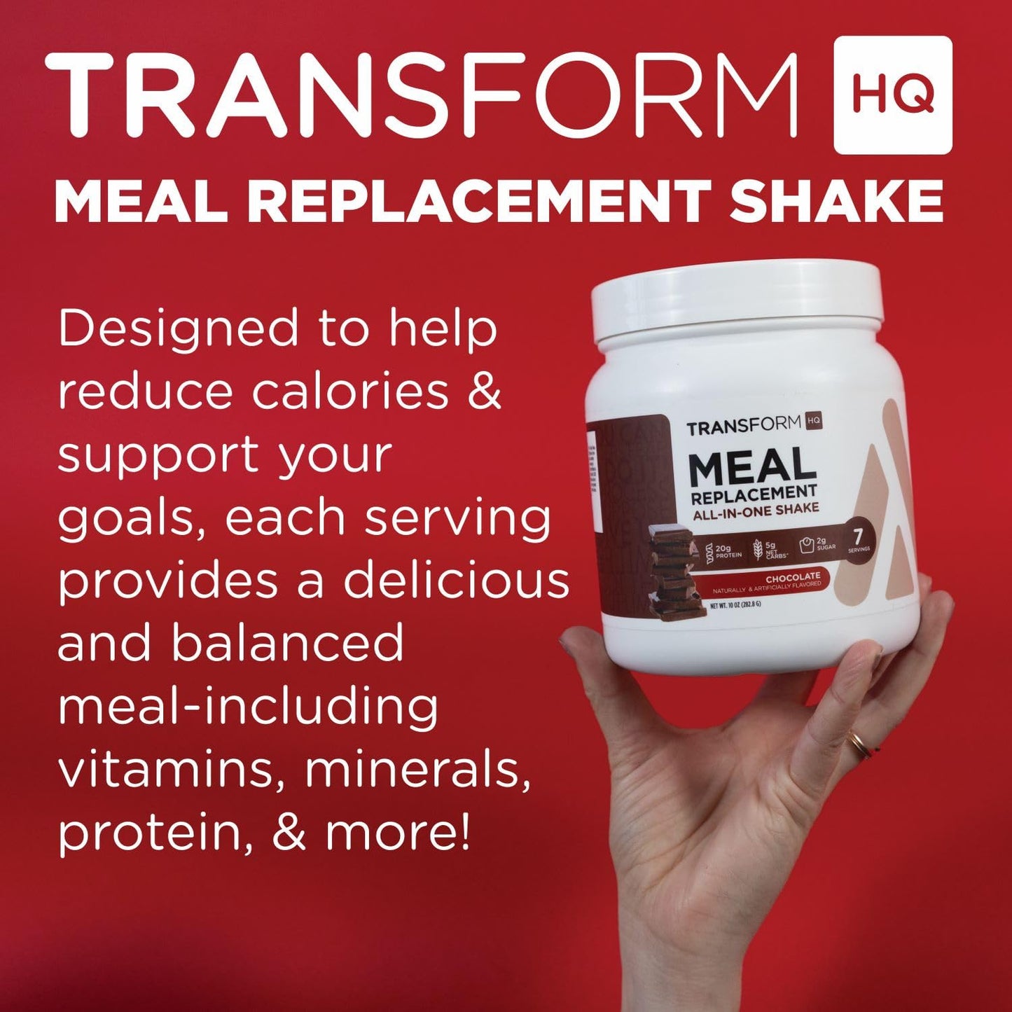 Chocolate Peanut Butter Meal Replacement Shake Powder - 7 Servings, Gluten Free, Non-GMO - TransformHQ