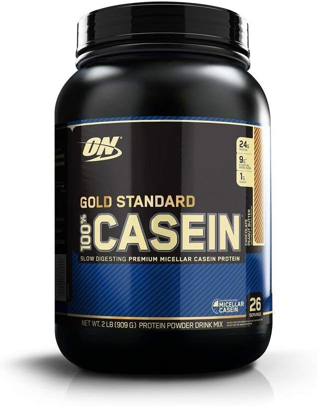 Chocolate Peanut Butter Micellar Casein Protein Powder for Overnight Muscle Recovery - 2lb Pack
